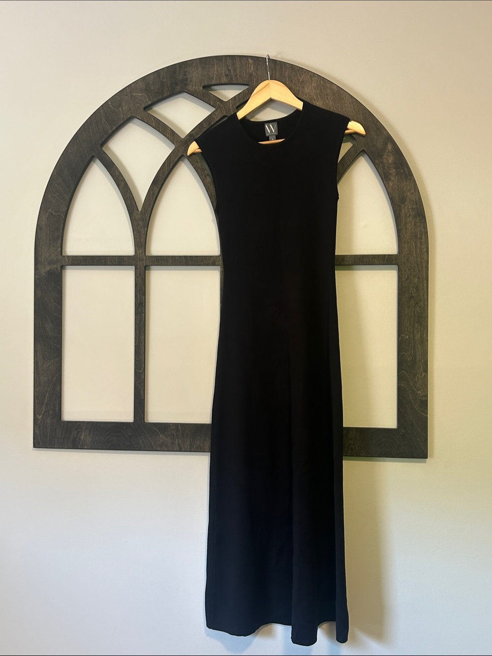 White House Black Market Black Sleeveless Midi Sheath Dress